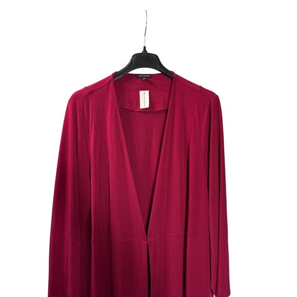 Lane Bryant Long Fuchsia Hook and Eye Front Duster Cardigan Size 18/20 New - Picture 2 of 8